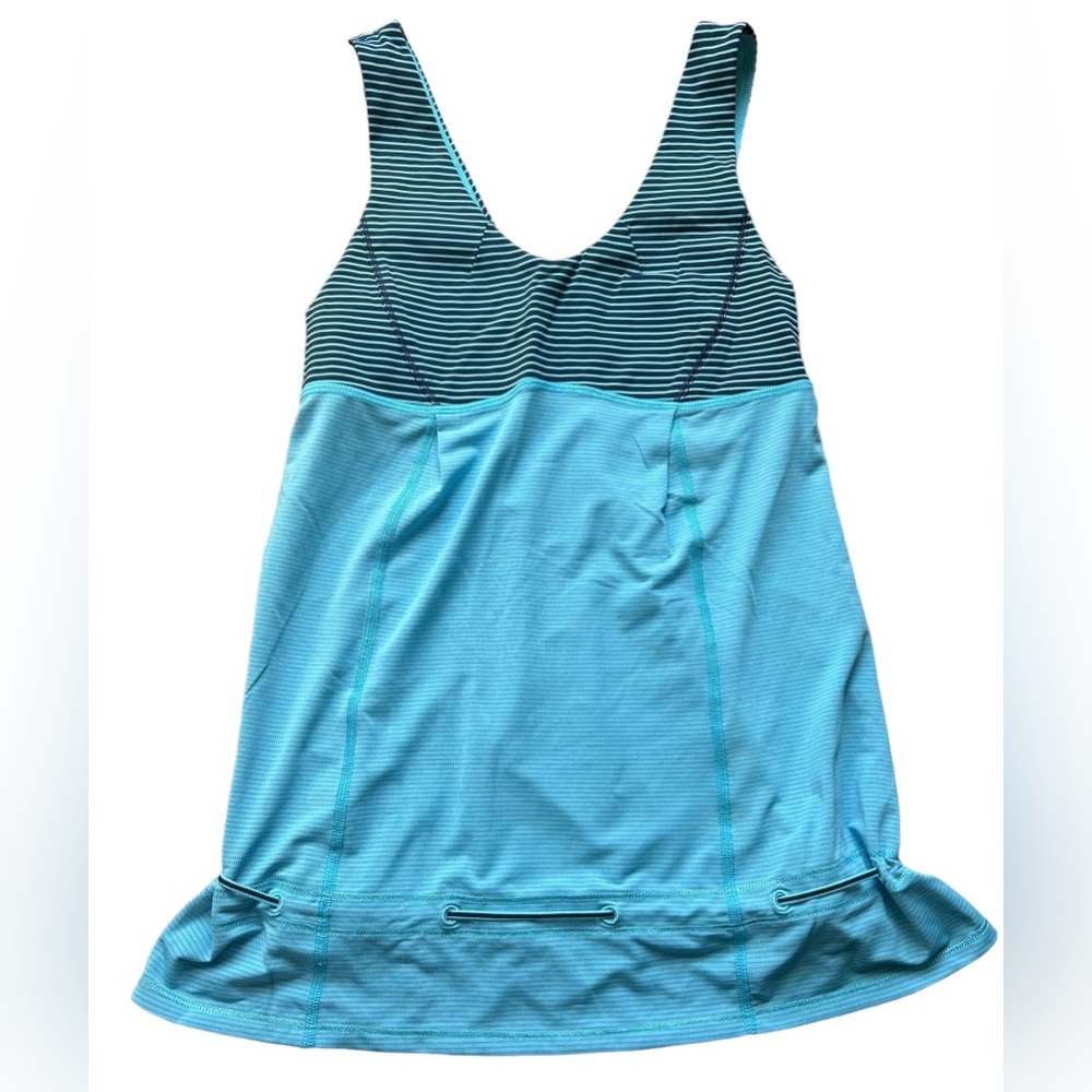 Lululemon Tame Me Blue Stripe Tank Top S